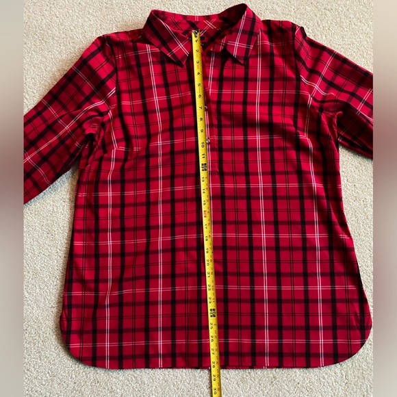 Red Plaid Men's Shirt - Picture 6 of 7